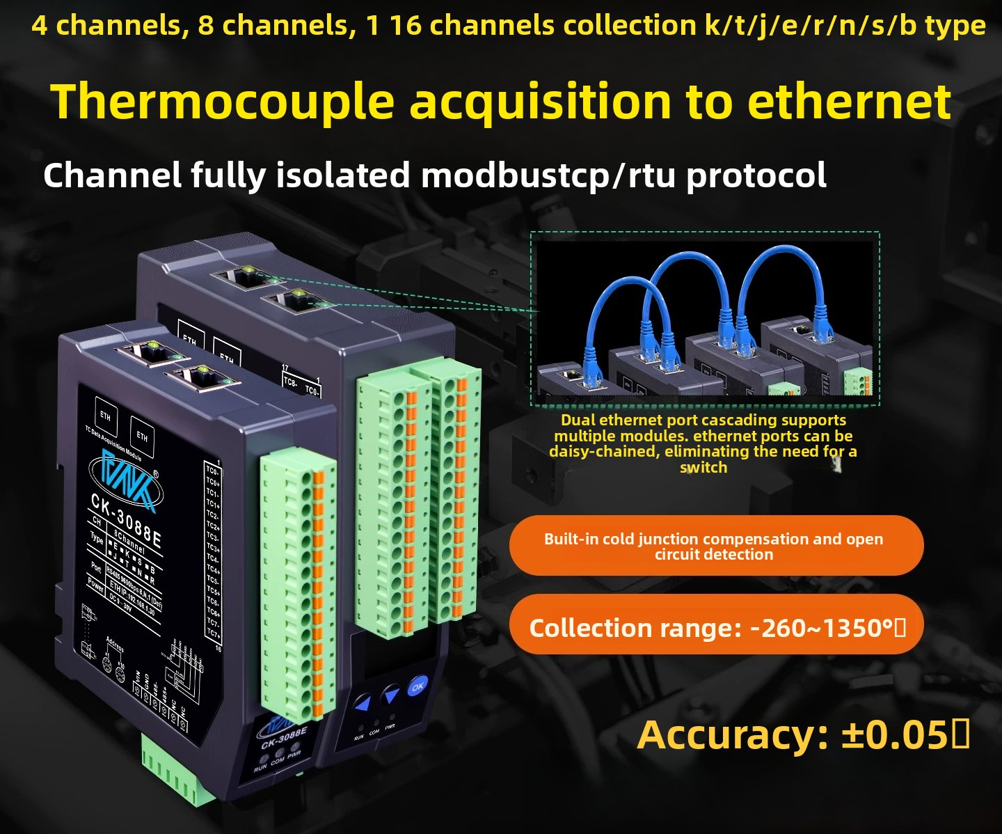 Modulo di temperatura a 8 cana - Power Over Ethernet recensione e prezzo